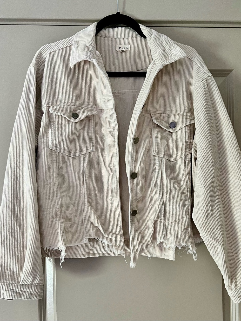 POL Cream Cropped Corduroy Jacket - Picture 2 of 4